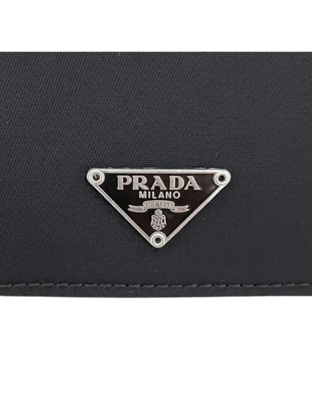 Prada Bifold Wallet Black Nero Tessuto Nylon Leather